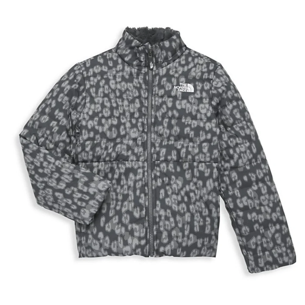 The North Face Little Girl's & Girl's Reversible Mossbud Cheetah Print coat